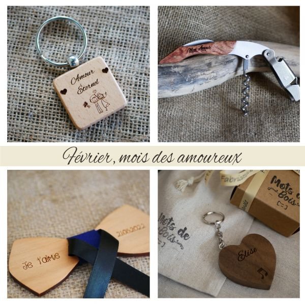 accessori in legno personalizzati per gli innamorati
