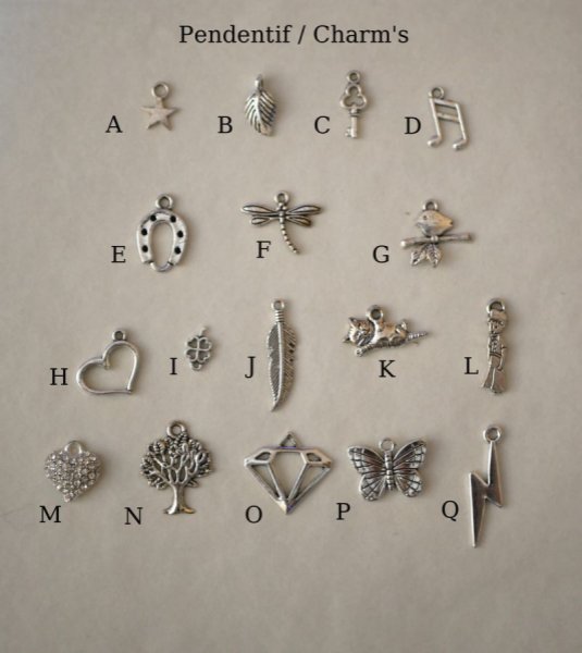 Ciondolo in legno dipinto a colori su catena d'argento da personalizzare