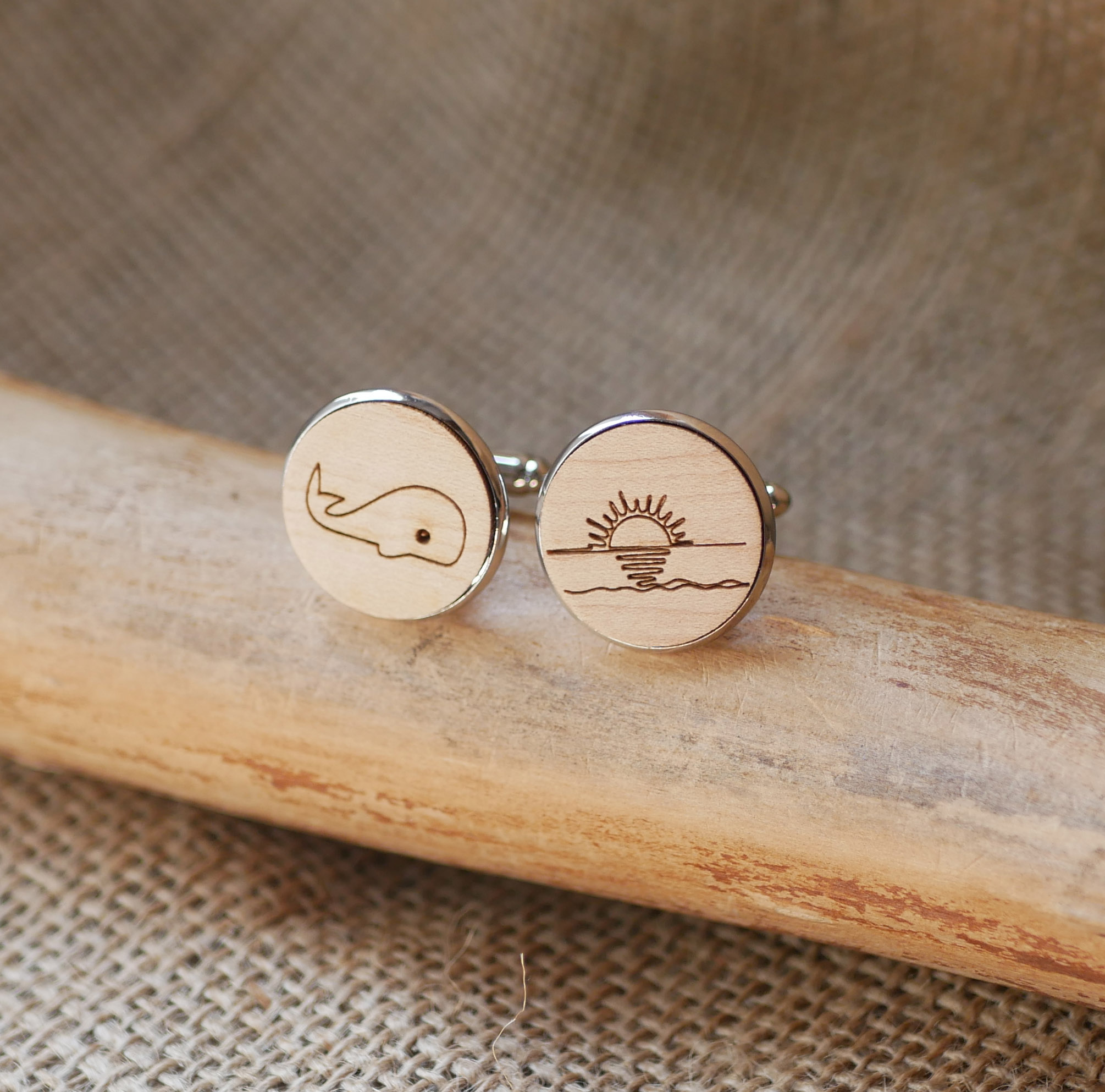 Gemelli da polso cabochon in legno pregiato 20mm personalizzabili