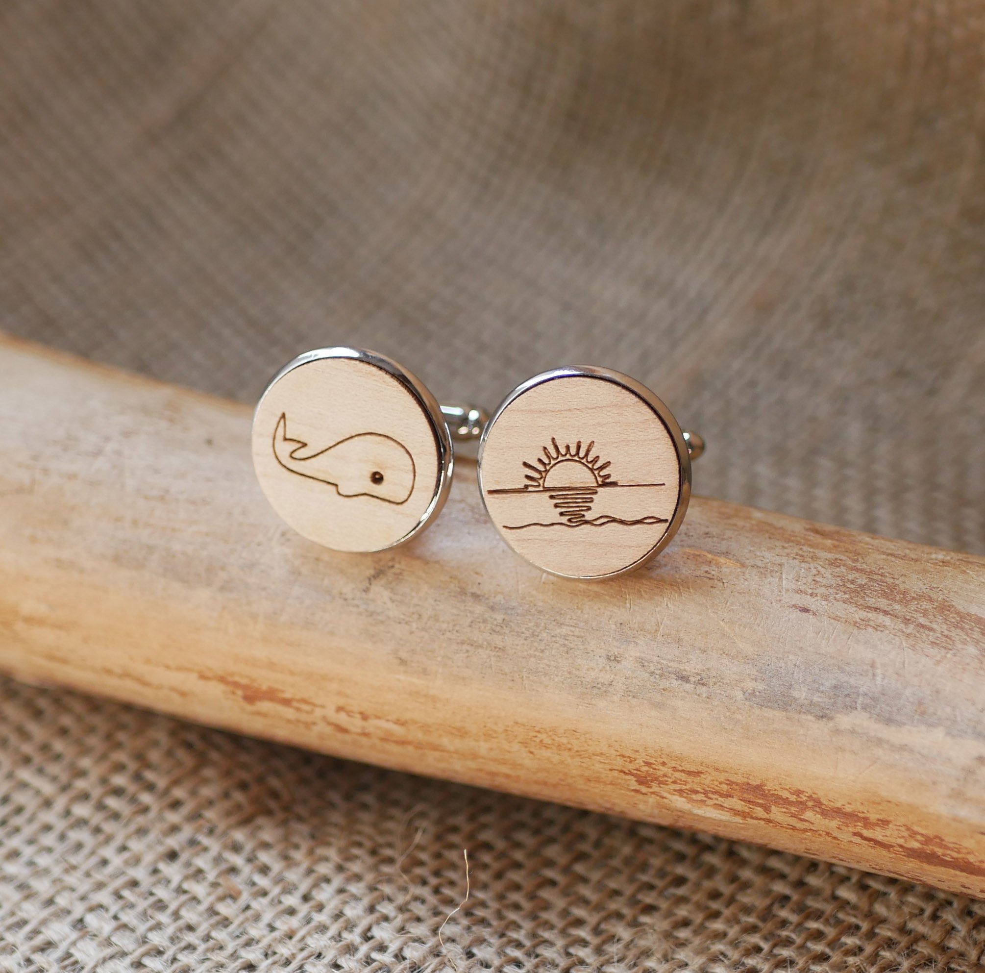 Gemelli da polso cabochon in legno pregiato 20mm personalizzabili