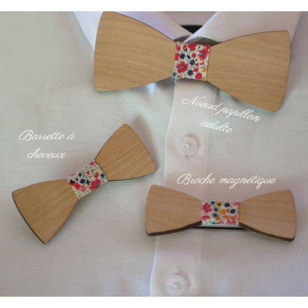 Mini spilla papillon in legno da personalizzare