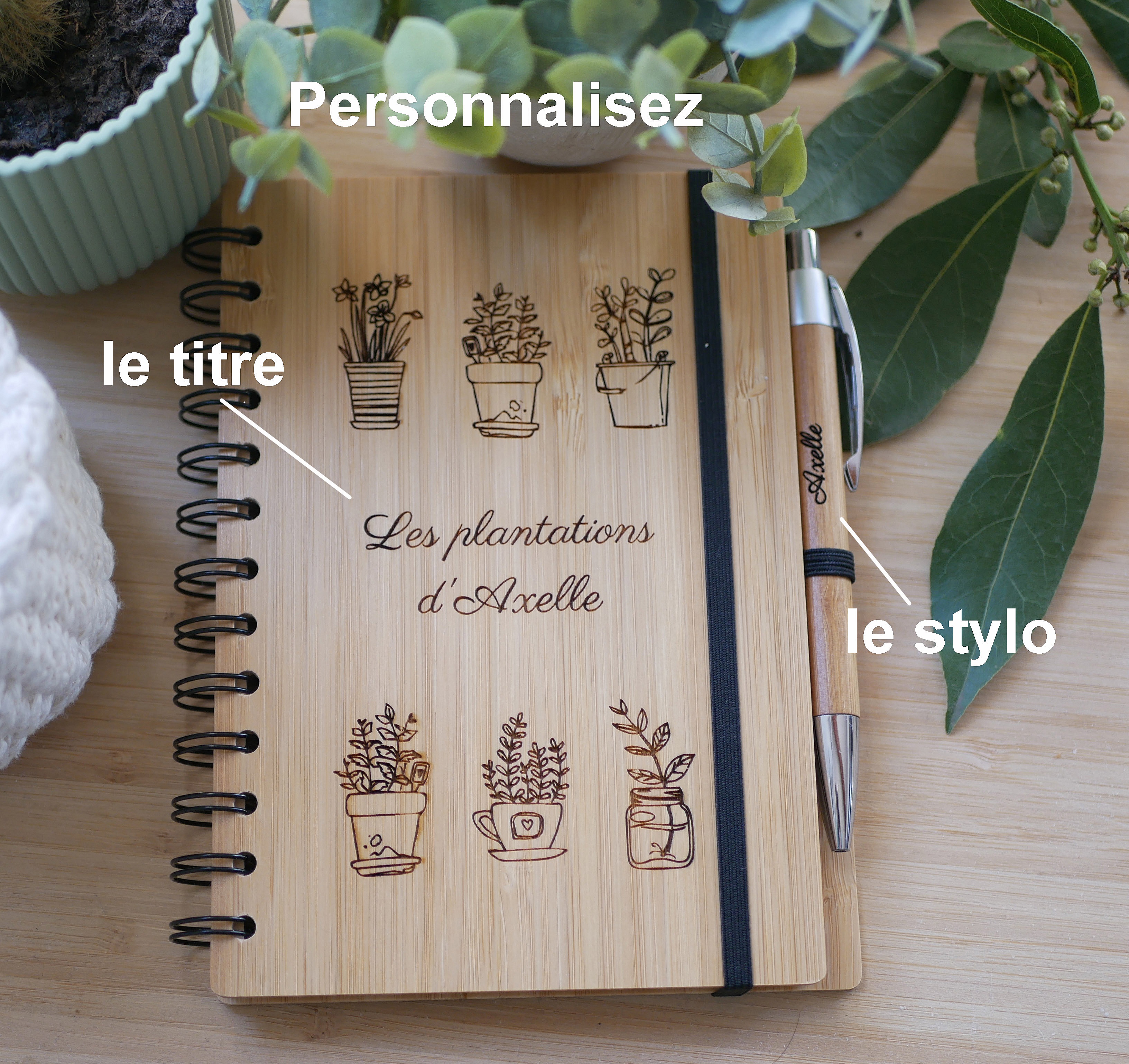Taccuino personalizzato per piante e giardinaggio