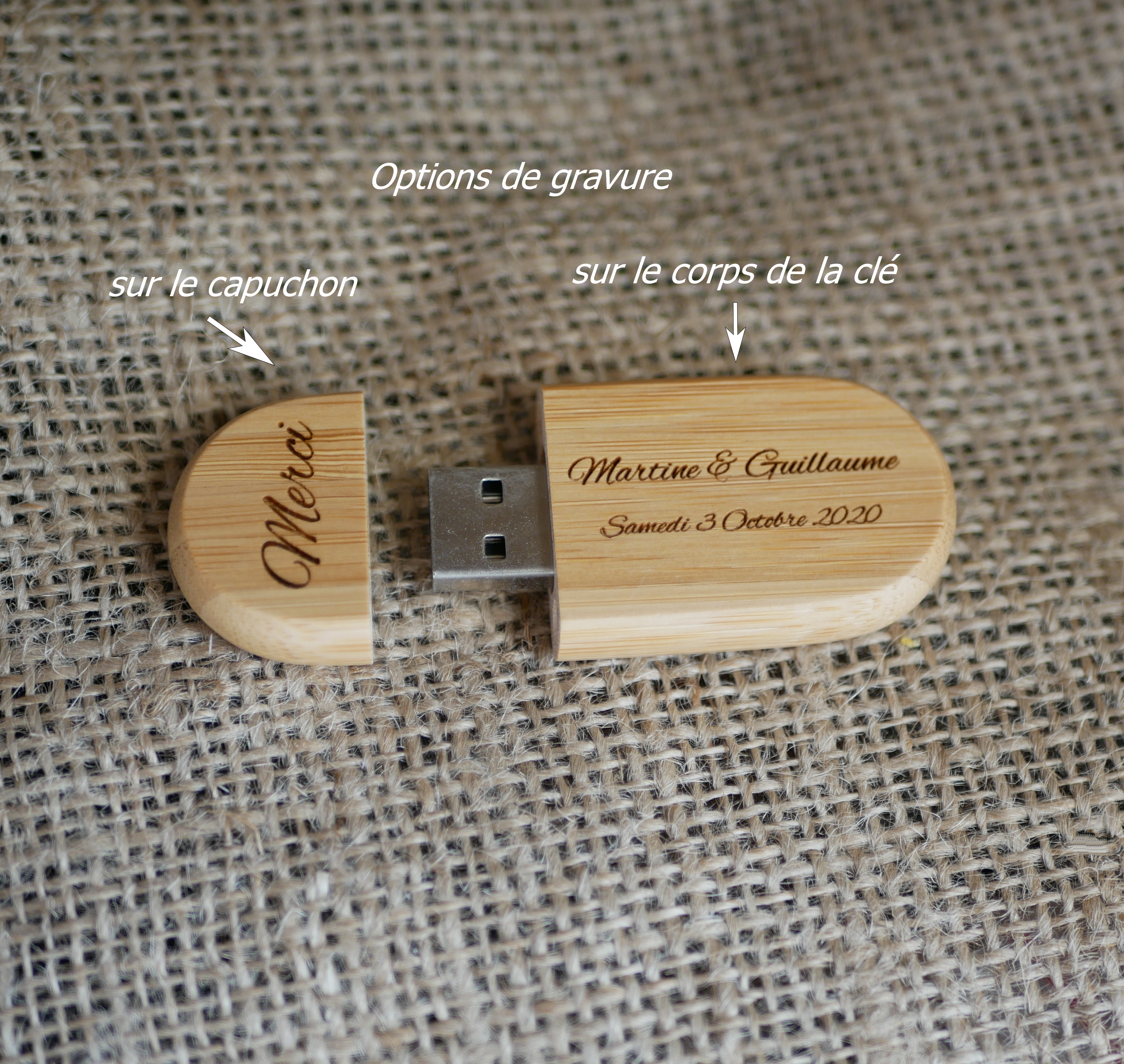 Chiavetta USB 3.0 da 32 GB in legno di acero chiaro