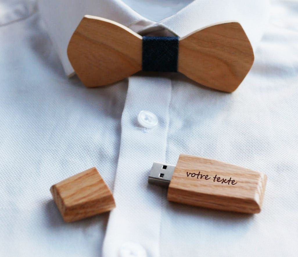 Chiave USB in legno da personalizzare con un'incisione