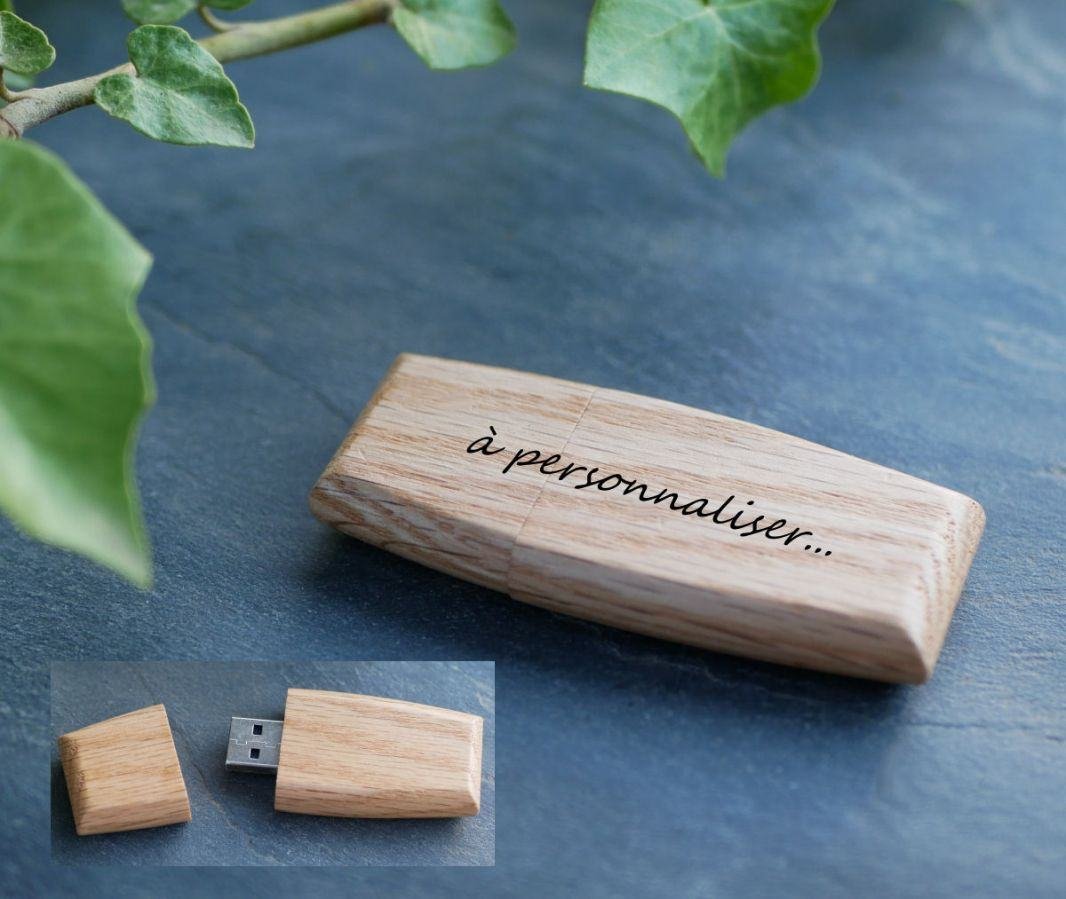 Chiave USB in legno da personalizzare con un'incisione