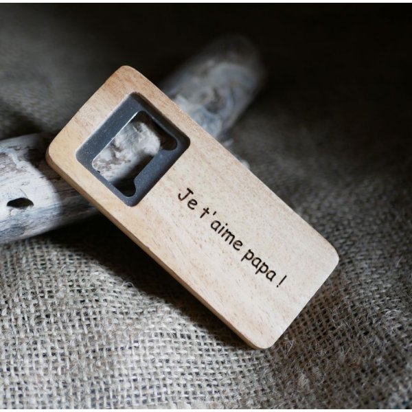 Apribottiglie in legno da personalizzare, regalo di nozze 