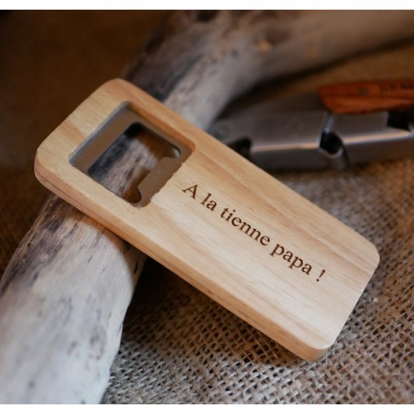 Apribottiglie in legno da personalizzare, regalo di nozze 