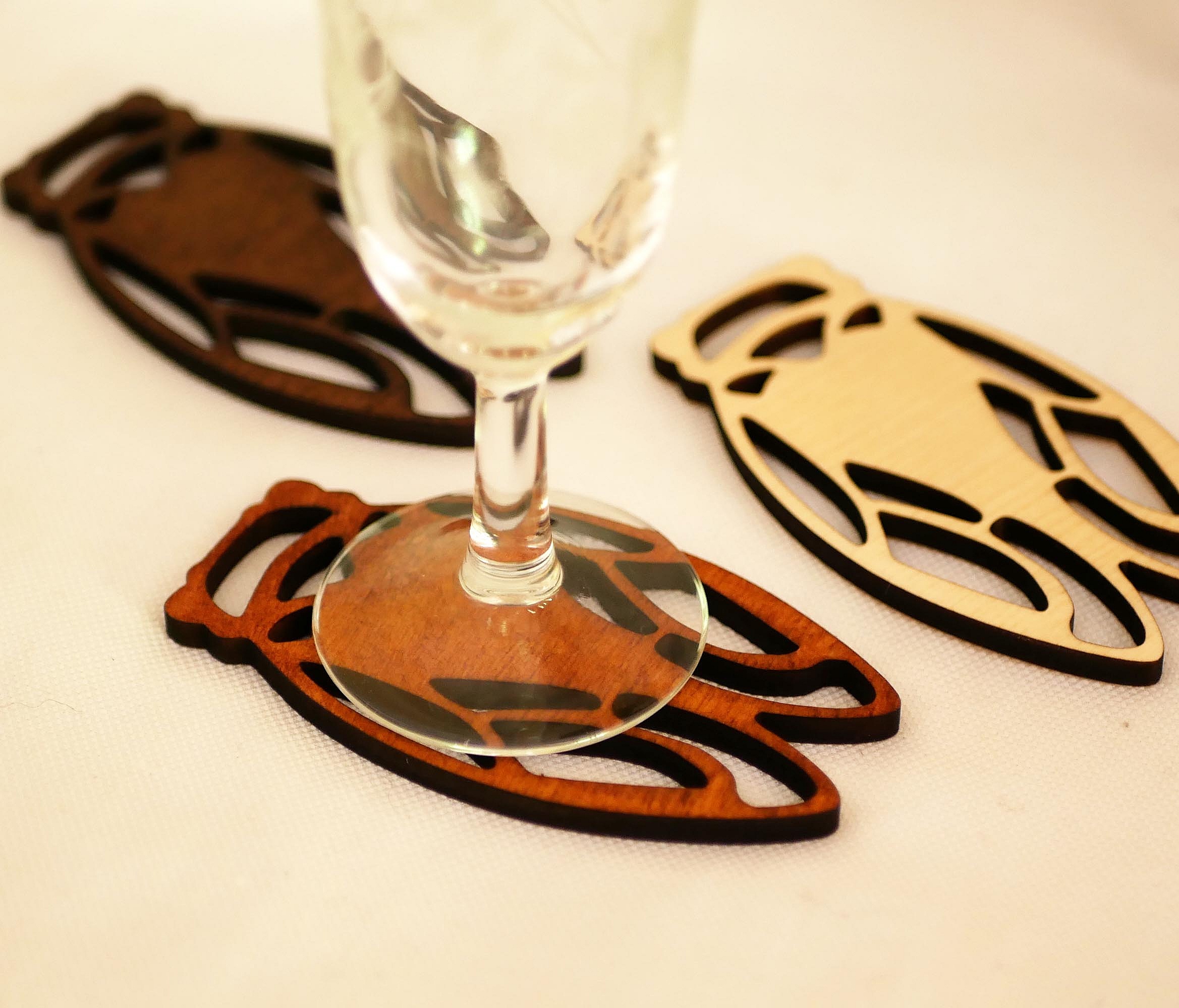 5 segnaposto in legno Cicada da personalizzare con il vostro nome