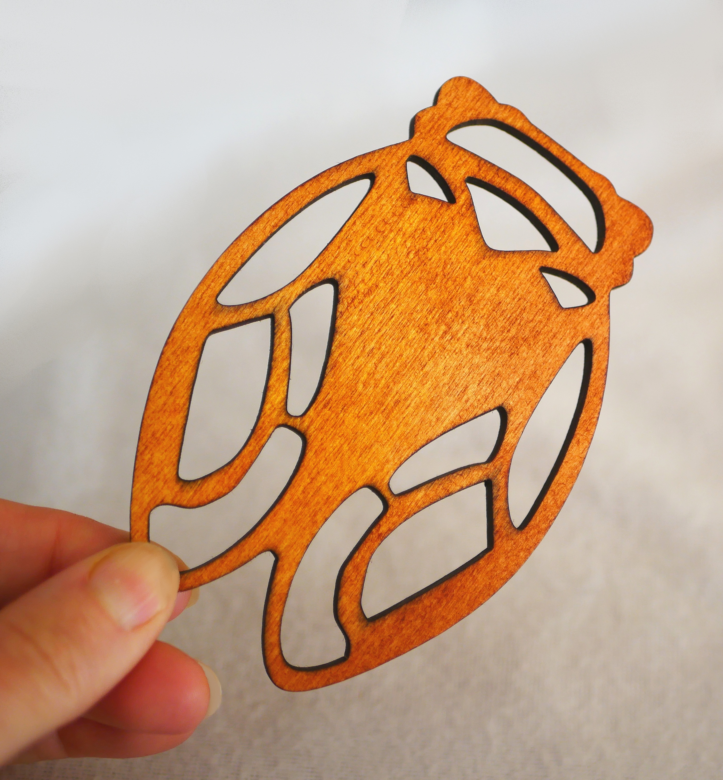 5 segnaposto in legno Cicada da personalizzare con il vostro nome