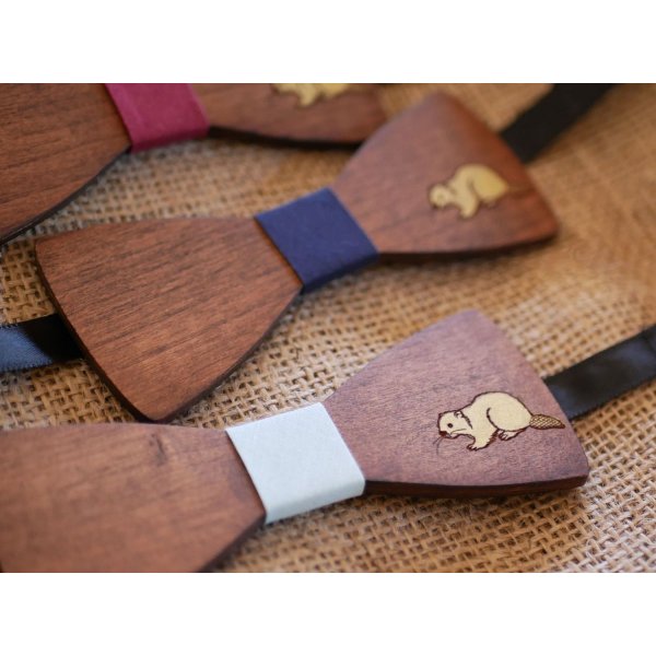 Papillon in legno, design personalizzabile, inciso e dipinto, realizzato in Francia