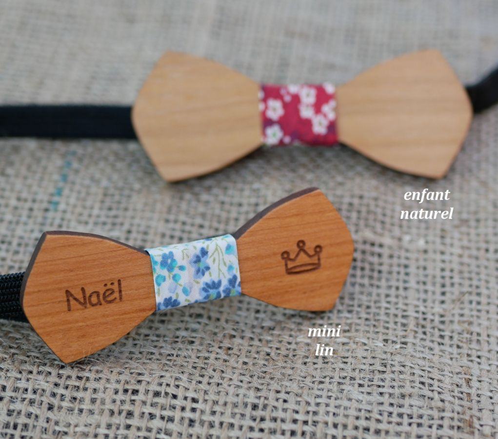 Papillon in legno Mini "le rablé" da personalizzare per i bambini