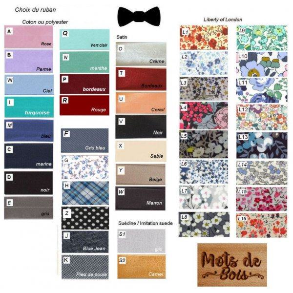 Papillon in legno di noce da personalizzare realizzato in Francia