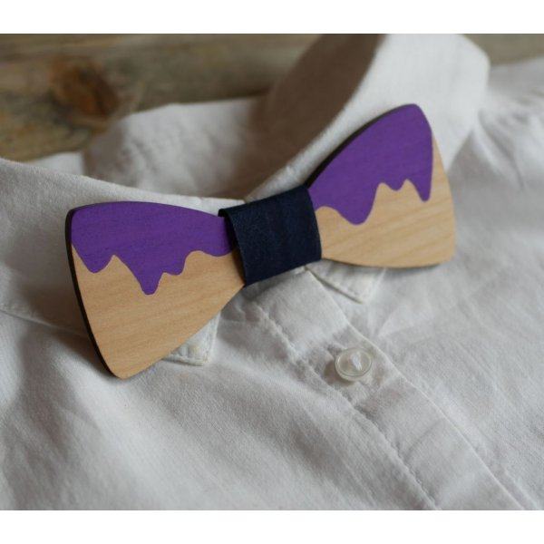 Papillon in legno bicolore da personalizzare per i bambini