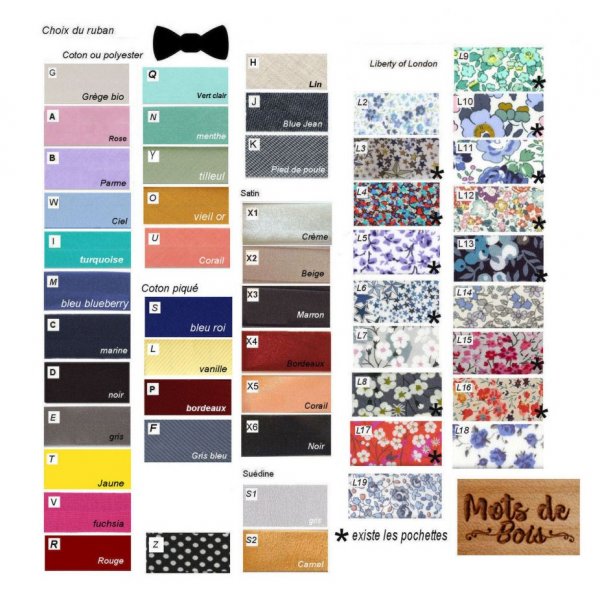 Papillon per bambini in legno chiaro da personalizzare realizzato in Francia