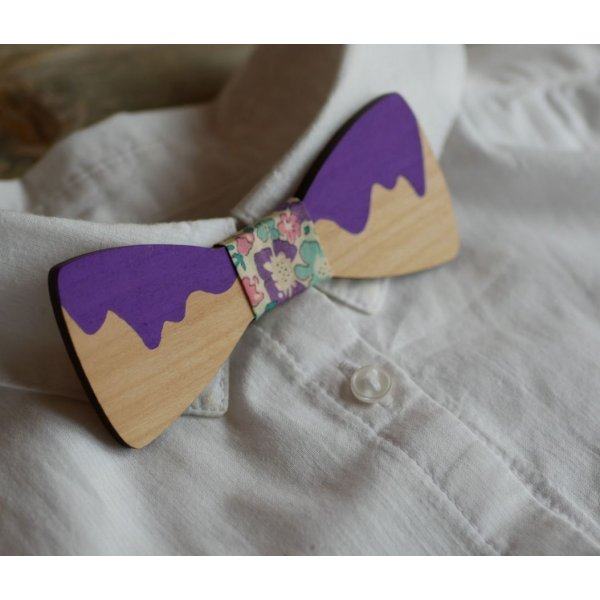 Papillon in legno bicolore da personalizzare per i bambini