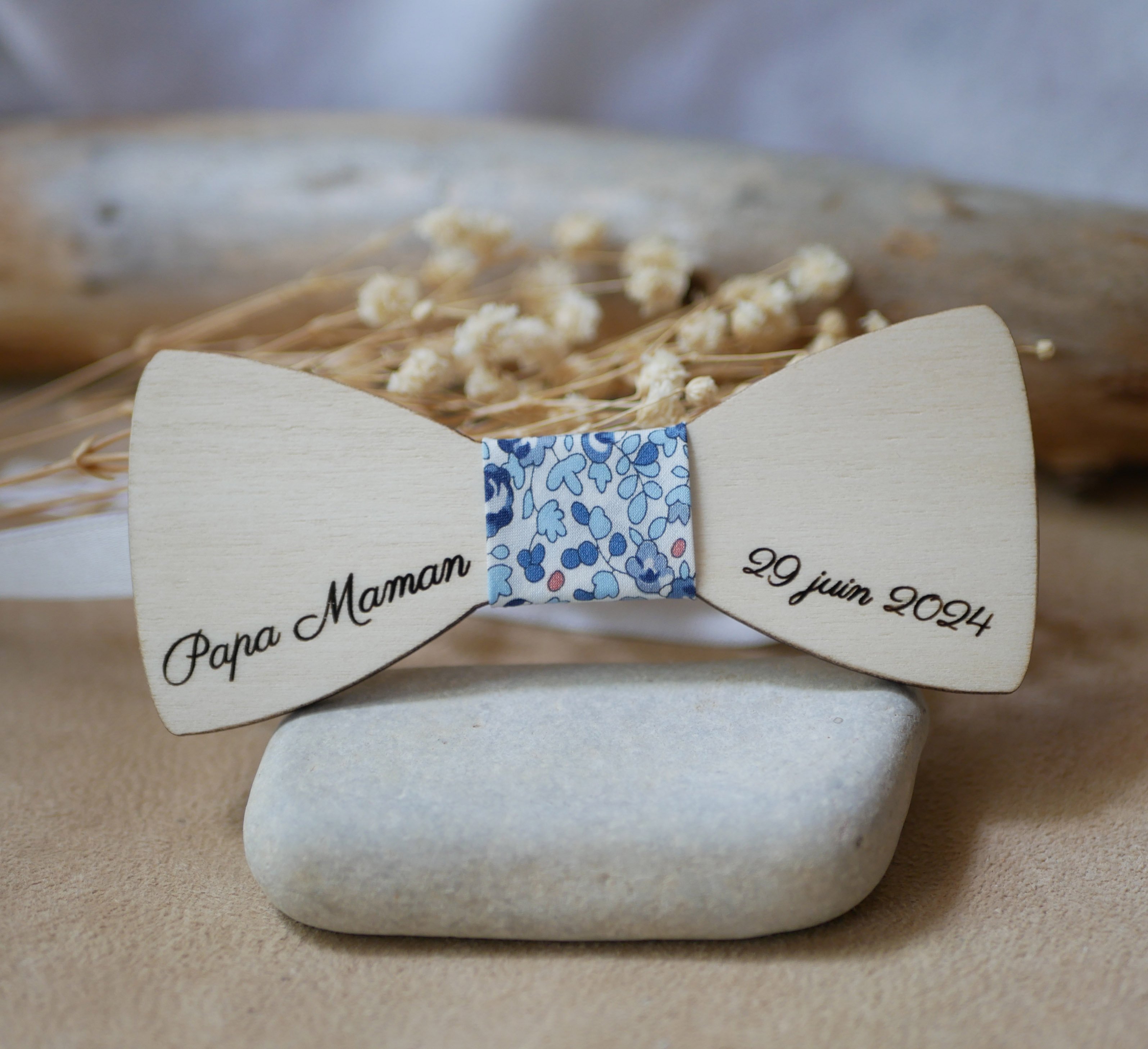 Papillon in legno di pioppo da personalizzare per i bambini