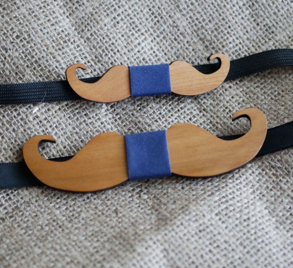 Papillon in legno Mini Moustaches da personalizzare made in France