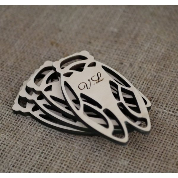 4 sottobicchieri di legno Cicale di legno da personalizzare