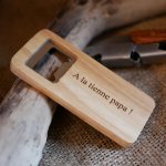 Apribottiglie in legno da personalizzare, regalo di nozze 