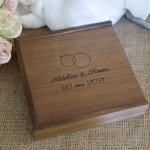 Chiavetta USB 3.0 in legno di noce e custodia per foto, 32 GB, personalizzabile