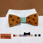 Papillon in legno con stelle da personalizzare realizzato in Francia