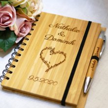 Libro degli ospiti in legno per matrimonio o cerimonia da personalizzare