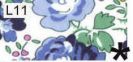 L11-Liberty Felicite fiori blu navy
